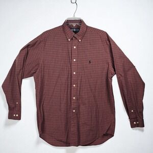 VTG Ralph Lauren Yarmouth Plaid Button Down Long Sleeve‎ Shirt Mens 16 (34/35)